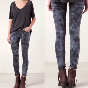 NEW! MOTHER Jeans The Looker Spontaneous Combustion Tie Dye Gray SZ 25